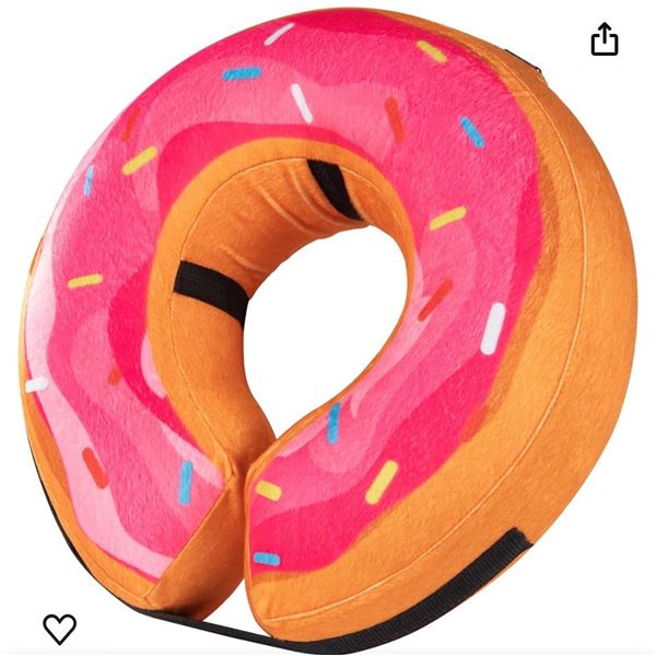 INFLATABLE PET COLLAR ANTI BITE ANTI SCRATCH PERFECT FOR POST SURGERY RECOVERY AND GROOMING SIZE L N