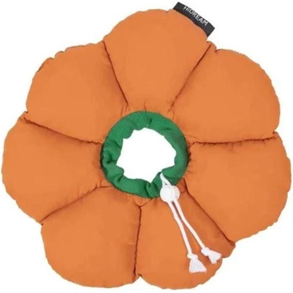 FLORA PET CONE COLLAR DOG CAT CONE COLLAR ORANGE NEW