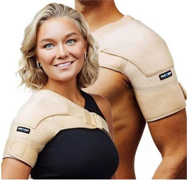 SUPTRUST SHOULDER BRACE SUPPORT FOR MEN AND WOMEN COMPRESSION PAIN RELIEF BLACK ADJUSTABLE