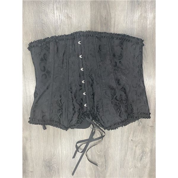 WOMENS FLOWER PRINT VINTAGE CORSETS DANCE WEARING COSTUMES FLORAL LACE CORSTS SIZE XXL NEW