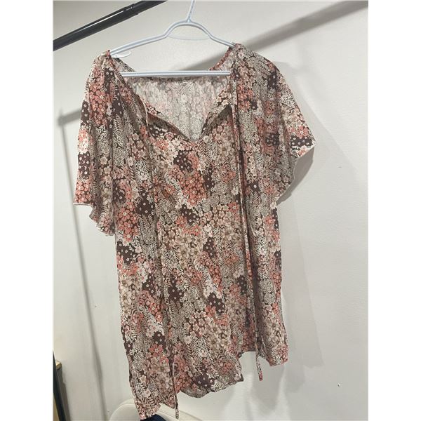 WOMENS LAURA PLUS SIZE DRESS FOR SUMMER BEACH SLEEVELESS TANK DRESS WITH POCKET SIZE 4X NEW