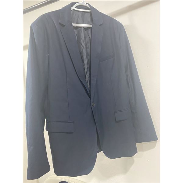 MENS CASUAL BLAZER SUIT JACKET LIGHT WEIGHT SPORT COAT ONE BUTTON NAVY BLUE SIZE LARGE NEW