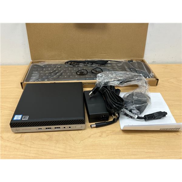 HP Desktop mini with accessories as pictured - not tested - see all photos (no guarantees)