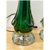 Image 4 : Amazing Art Glass Multi Color Table Lamps - Working Tri-Light - Approx: 27.5"T