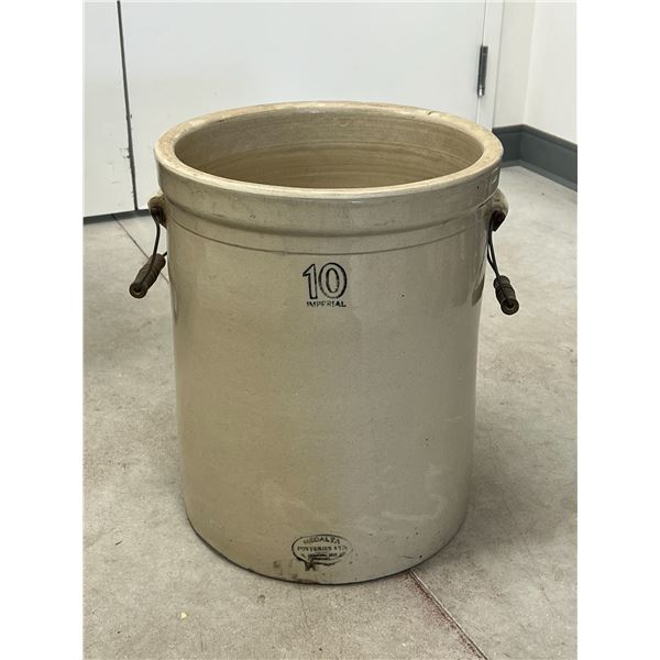 Medalta Potteries Ltd. 10 Imperial Gallon Crock - nice condition - see photos