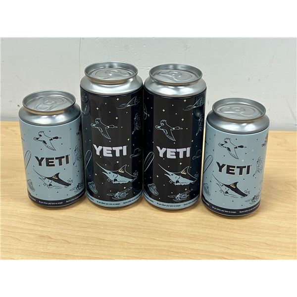 4 Yeti Storage Cans / Canisters - Tallest approx: 6"