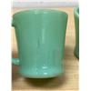Image 2 : Vintage Fire King Jadite & Turquoise Mugs - No chips but show use as pictured.