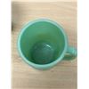 Image 6 : Vintage Fire King Jadite & Turquoise Mugs - No chips but show use as pictured.