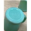 Image 8 : Vintage Fire King Jadite & Turquoise Mugs - No chips but show use as pictured.