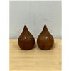 Image 1 : Mid Century Wooden Salt & Pepper Shakers 3"