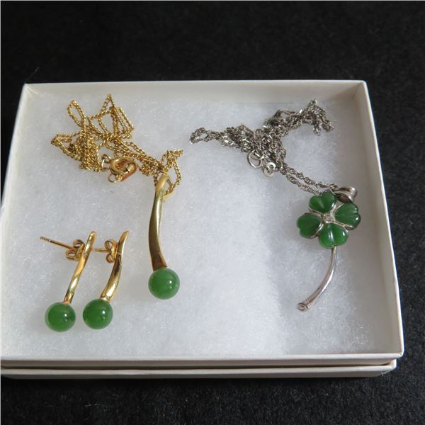925 silver & Jade Jewellery - see description and photos