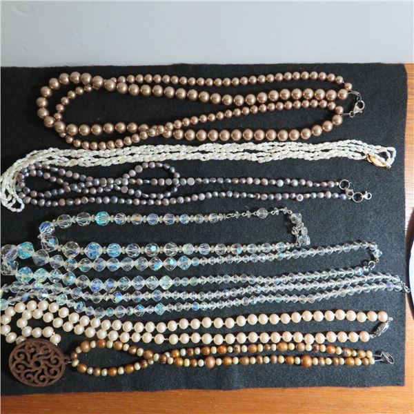 Vintage good quality necklaces with silver clasps - see description and photos