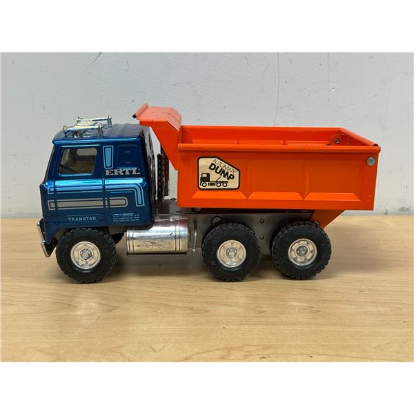 Vintage Ertl International Pressed Steel Hydraulic Dump Truck - nice - about 13x6" see photos