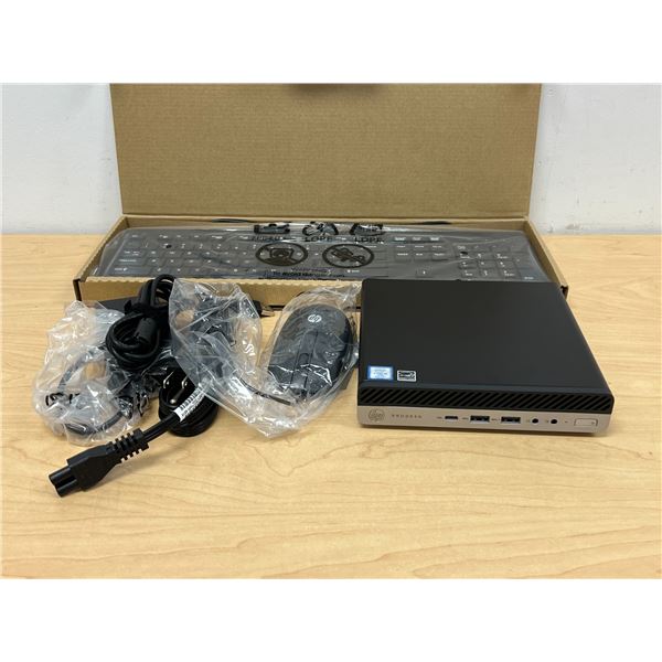 HP Desktop mini with accessories as pictured - not tested - see all photos (no guarantees)