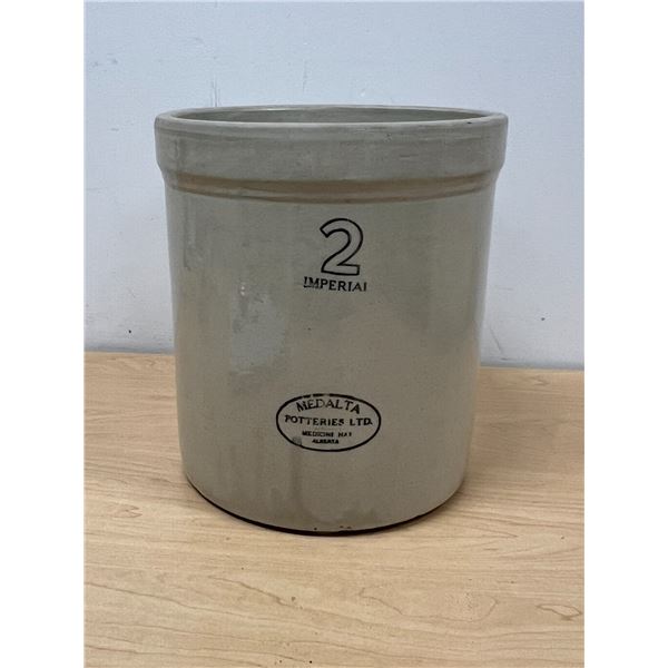 Medalta Potteries Ltd. 2 Imperial Gallon Crock - nice condition - see photos
