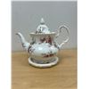 Image 2 : Royal Albert England Bone China "Lavender Rose" Teapot & Trivet - tiny knick on lid - see photos