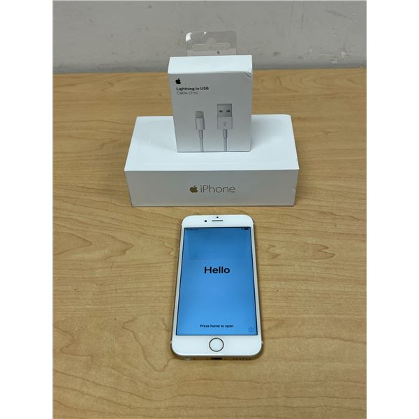Used Apple iPhone 6 - Gold - 64GB & new Lightning to USB Cable - see all photos for details