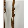 Image 4 : 2 Wooden Carved Figural Walking Sticks / Canes - 35.5 & 34.5"