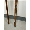 Image 5 : 2 Wooden Carved Figural Walking Sticks / Canes - 35.5 & 34.5"