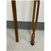 Image 8 : 2 Wooden Carved Figural Walking Sticks / Canes - 35.5 & 34.5"