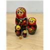 Image 3 : Nice Painted Wooden Russian Matryoshka Nesting Dolls - Tallest 5.75"