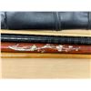 Image 2 : 2 Pool Cues (one has detailed Inlay) & One soft Case - see all photos