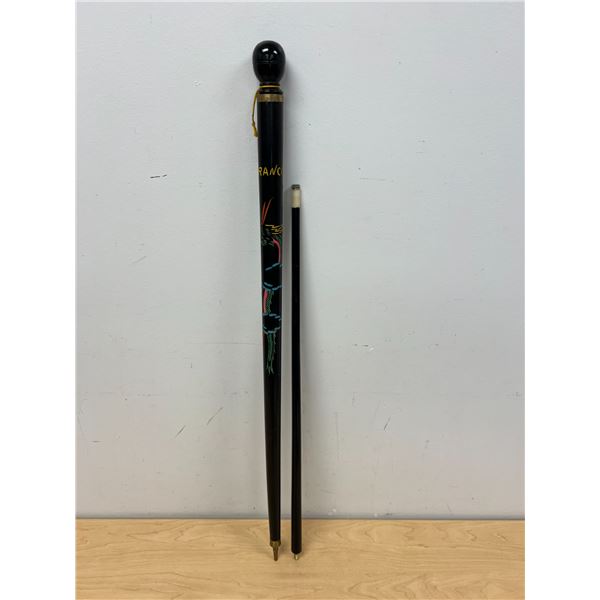 Hidden Pool Cue Walking Stick "San Francisco" - see all details - 33.5" as a walking stick