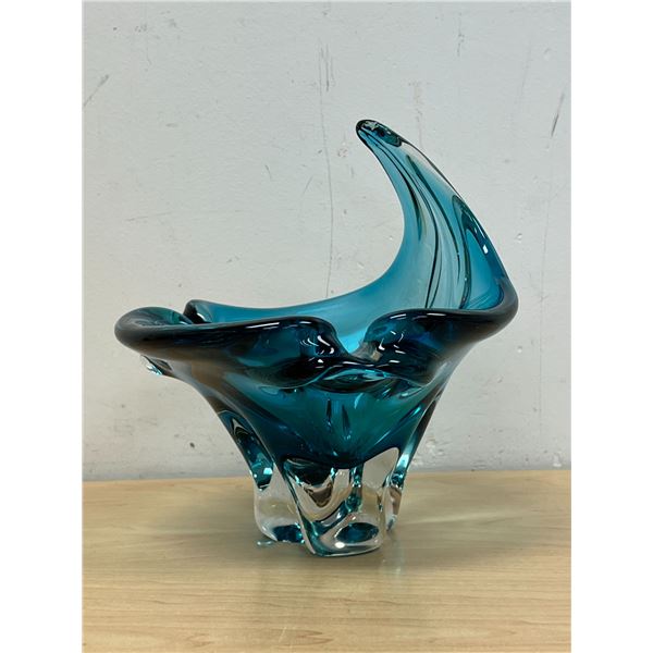 Signed Chalet Canada Heavy Art Glass Cigar Ashtray - small scratches/knicks on base (see photos)