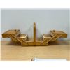 Image 4 : Vintage West German Wooden Accordion Style Sewing Kit / Organizer Approx: 12x7.25"T & 10.25"T