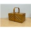 Image 5 : Vintage West German Wooden Accordion Style Sewing Kit / Organizer Approx: 12x7.25"T & 10.25"T