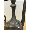 Image 4 : Large Vintage Etched Copper Teapot Carafe - Very Detailed 17"T Possibly Middle Eastern