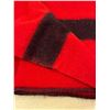 Image 5 : Vintage Red With Black Stripe Ottawa Valley Wool Blanket - nice Approx: 66x82"
