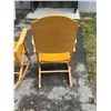 Image 10 : 2 Canadian Wood Fold Up Rocking Chairs - High & Low Back Models - Clement 2318 & 2418