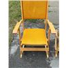 Image 4 : 2 Canadian Wood Fold Up Rocking Chairs - High & Low Back Models - Clement 2318 & 2418