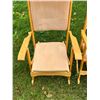Image 2 : 2 Canadian Wood Fold Up High Back Rocking Chairs - Clement 2418 & St-Yves No.100