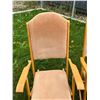 Image 3 : 2 Canadian Wood Fold Up High Back Rocking Chairs - Clement 2418 & St-Yves No.100