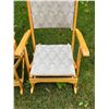 Image 4 : 2 Canadian Wood Fold Up High Back Rocking Chairs - Clement 2418 & St-Yves No.100