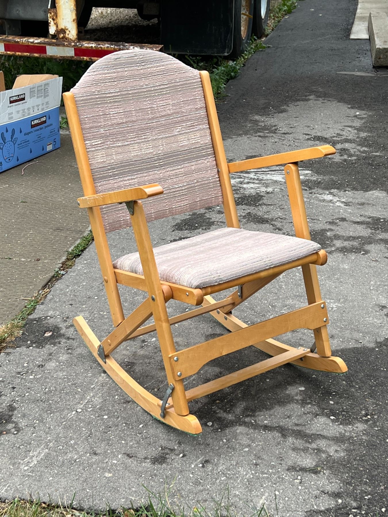 Canadian Wood Fold Up Low Back Rocking Chair - St-Yves No.101 - see all ...
