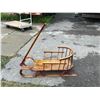 Image 2 : Locally Made Vintage Wooden Pull Sled Sleigh - nice - see all photos