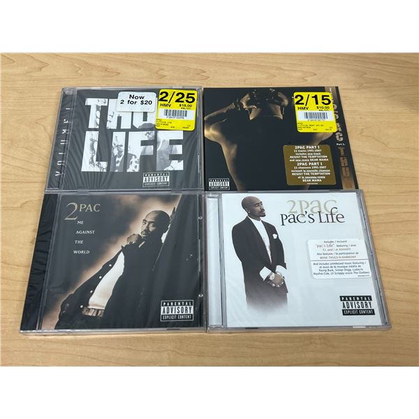 4 New Sealed 2Pac Rap Hip Hop CDs - see all photos for titles etc