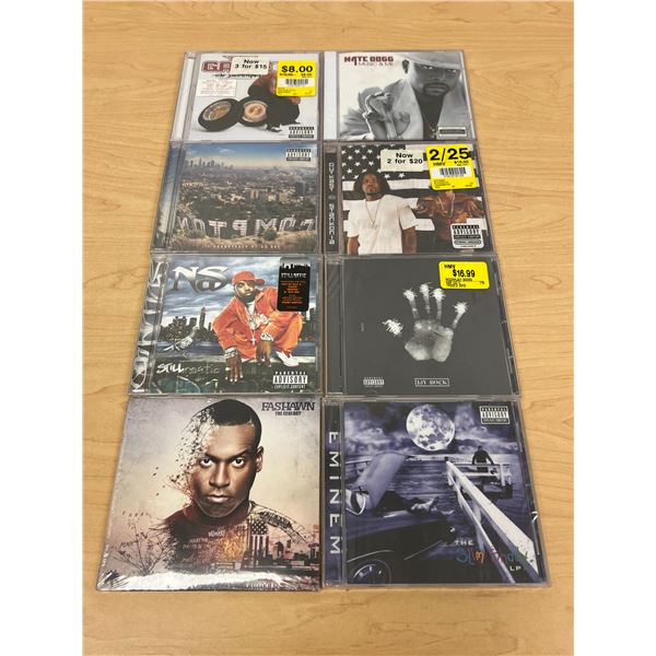 8 New Sealed Rap Hip Hop CDs - see all photos for titles etc