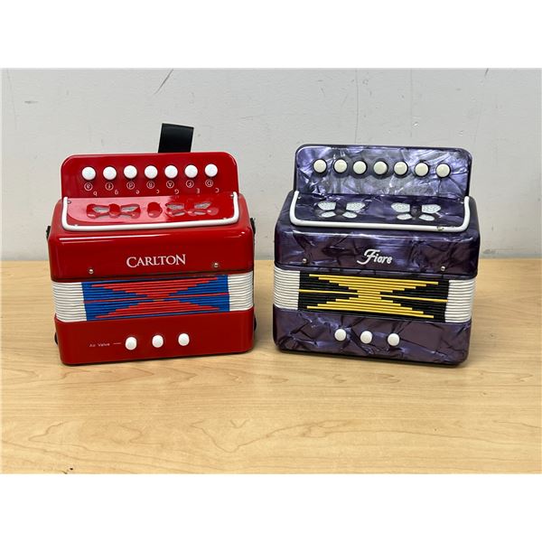 2 Small Toy Accordions - see all photos
