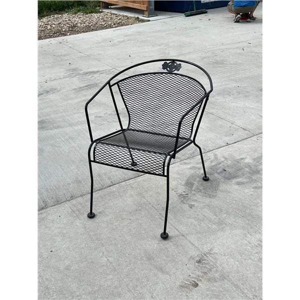Black Metal Patio / Deck Chair - nice overall condition