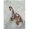 Image 4 : Bamboo Wicker Figural Horse Plant Holder - Approx: 26"W 20.5"T