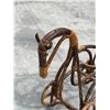 Image 5 : Bamboo Wicker Figural Horse Plant Holder - Approx: 26"W 20.5"T
