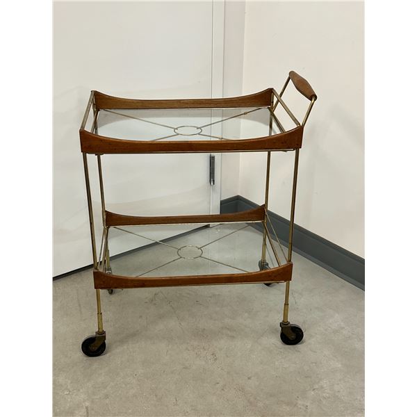 Fabulous Mid Century Bar Cart - Approx: 23x15" & 29.5"T
