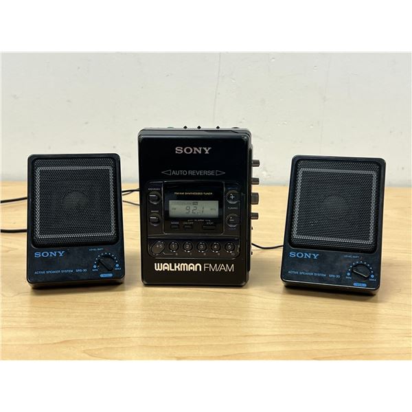 Sony Walkman WM-F2081 & Mini Speakers