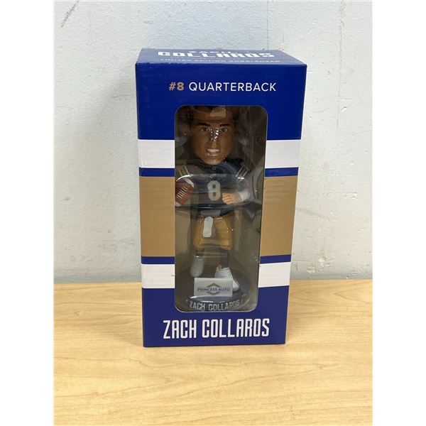 New In Box Zach Collaros Winnipeg Blue Bombers Bobblehead Quarterback #8