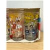 Image 4 : 4 Vintage CB Trucker Jargon Lingo Drinking Glasses - New old Stock 5.5" tall