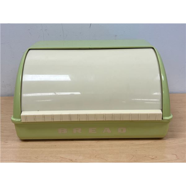 Vintage 50s Roll Top Plastic Breadbox - Approx: 14.25x12" & 7.75"T - see all photos